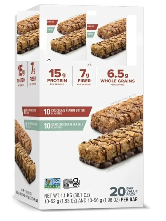 Clean Protein Bars box and bars ideal for on-the-go snacking and balanced nourishment.