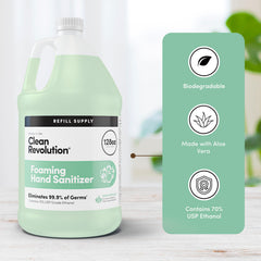 Clean Revolution aloe vitamin E enrichment highlights skin-friendly hydration.