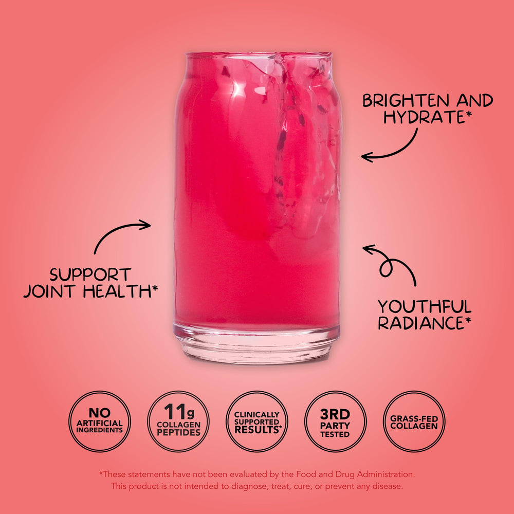Clean Simple Eats Collagen Beauty Blend Cherry Ice stir-ritual highlights easy day-long incorporation