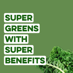 Clean Simple Eats Super Greens ingredients closeup highlighting chlorella and spirulina.