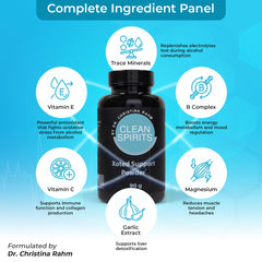 Clean Spirits Xoted Support Powder dissolving in water for quick mix with no grit