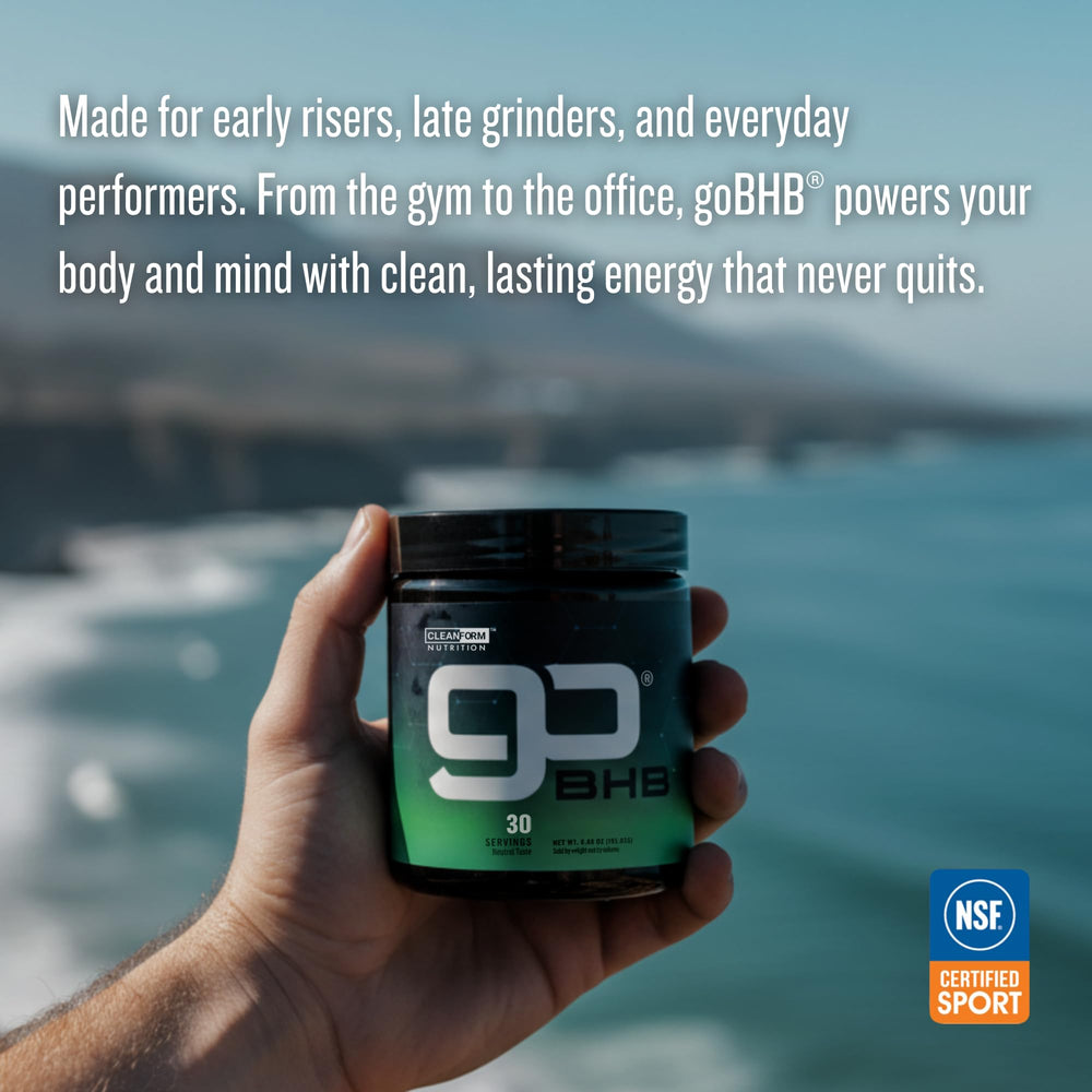 CleanForm Nutrition goBHB hydration with electrolytes during workouts