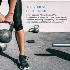 CleanForm Purest Creatine Monohydrate powder nutrition label emphasizes purity.
