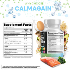 Clean Nutraceuticals GABA dosage info close-up with clear serving size and potency