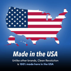 Clean Revolution USA-made product aligned with green chemistry.
