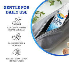 Clear Conscience sensitive eyes formula for comfortable lens wear.