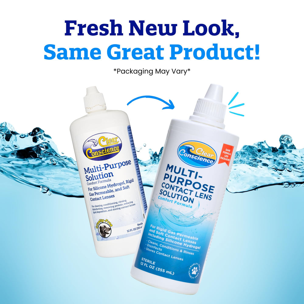 Clear Conscience three-pack packaging ideal for travel or sharing.