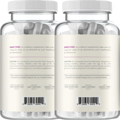 Clear Formulas bottle side view highlights easy-to-take daily capsules.