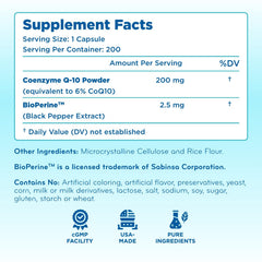 Clear Formulas CoQ10 200mg bottle ready for everyday energy support.