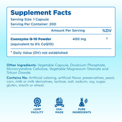 Clear Formulas Quick Absorption CoQ10 capsules shown for easy daily use.