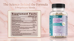 Close-up of the 60-capsule jar signaling ongoing convenient menopause support.