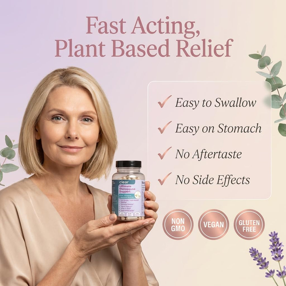 Ingredient panel highlights pre and probiotic complex supporting gut-friendly balance.