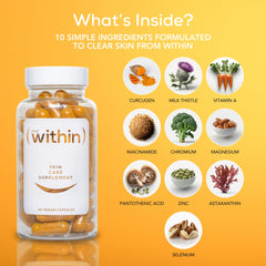 Clear Within turmeric-extract close-up emphasizing high bioavailability.