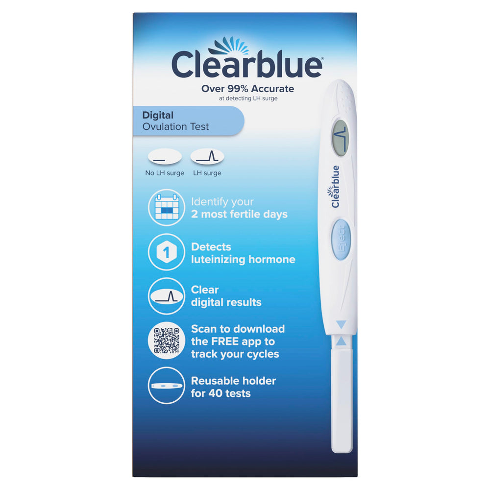Clearblue ovulation test sticks set of 40, convenient for two fertile days