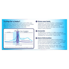 Clearblue test sticks individually wrapped for hygienic use.