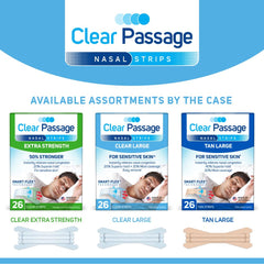 Clear Passage nasal strip used during exercise for easier breathing.