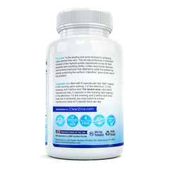 ClearZine ingredient label emphasizes high-quality components for skin care support.