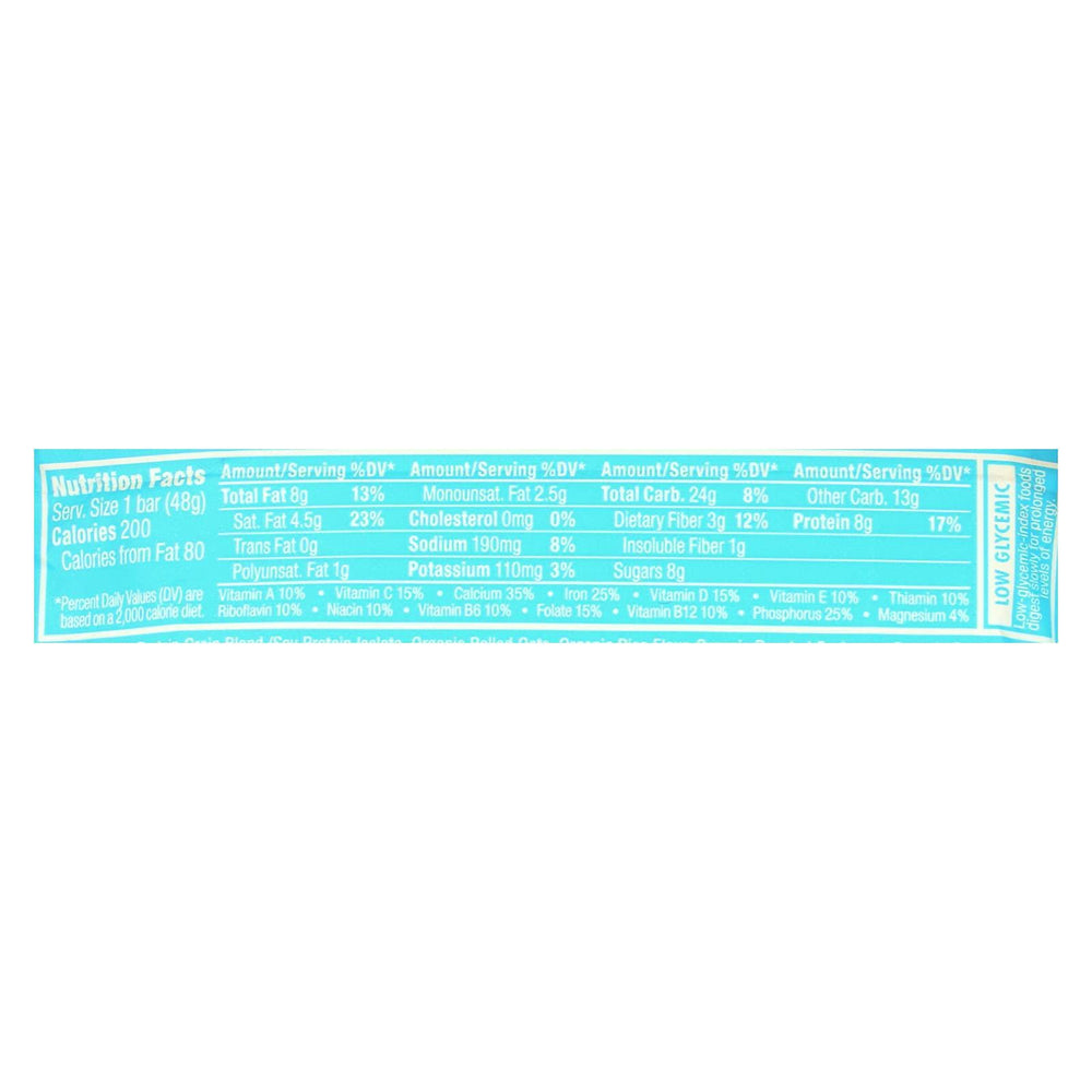 Clif Luna Bar shows the chewy coconut center, ideal for a quick energy boost.