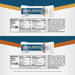CLIF BUILDERS Crispy Almond Salted Caramel bars pack displayed for variety