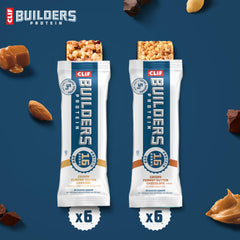 CLIF BUILDERS Crispy Peanut Butter Chocolate bar close-up with rich peanut butter detail