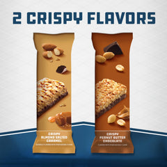 CLIF BUILDERS Crispy Peanut Butter Chocolate bars pack on shelf