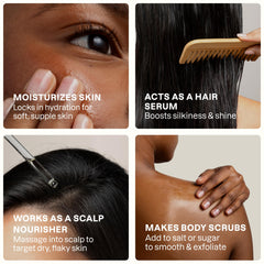 Cliganic Apricot Oil nourishes hair ends, adding subtle shine.