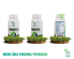Clinica Dr Vega probiotic with inulin 300 mg per serving promotes digestive comfort.