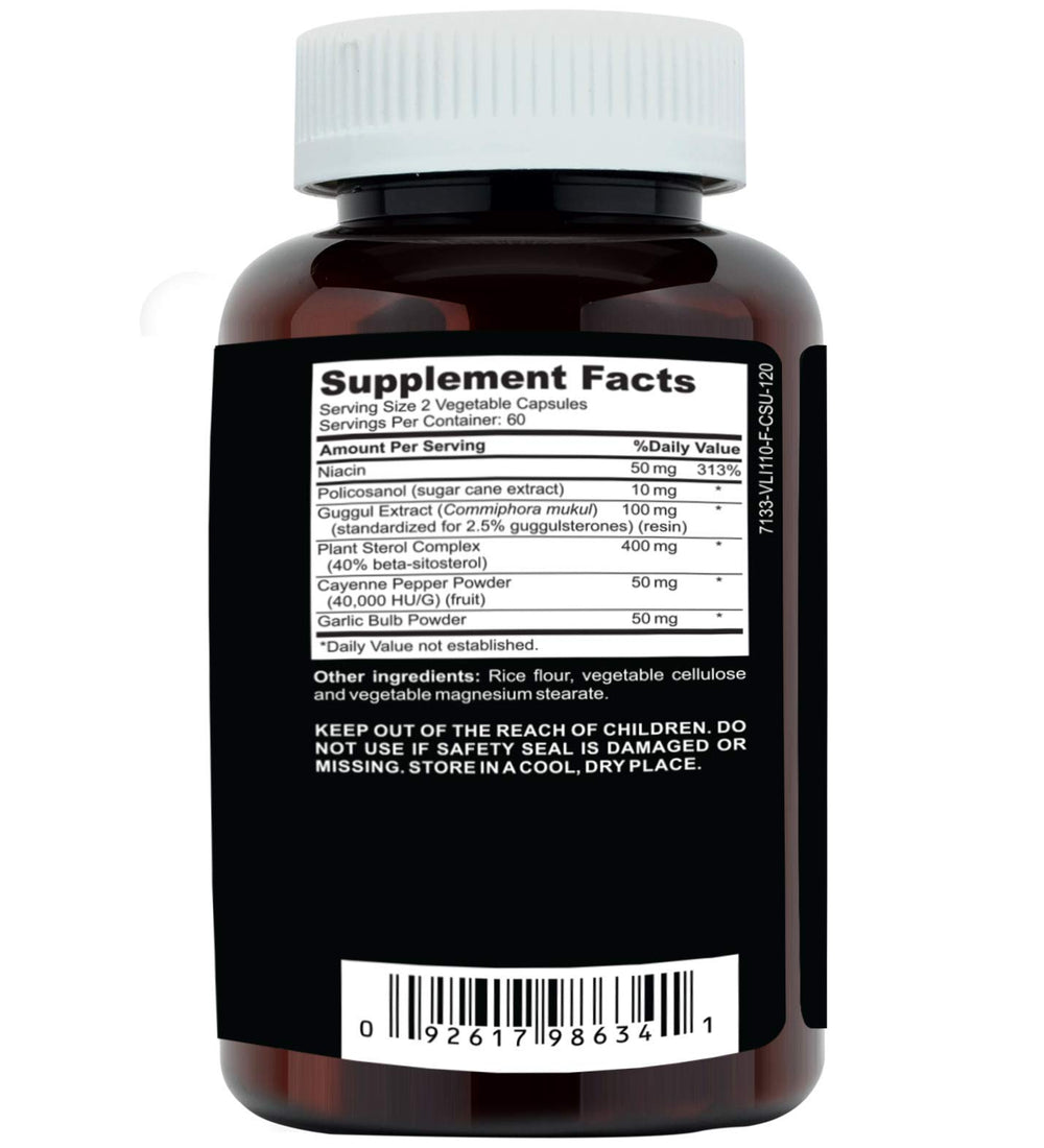 Clinical Daily Cholesterol Care capsules ready to swallow for convenient use.