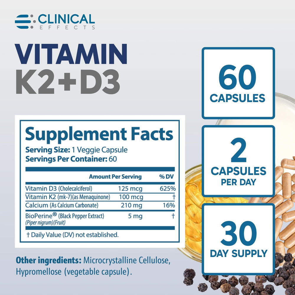 Clinical Effects bottle conveys energy mood support through supplementation.
