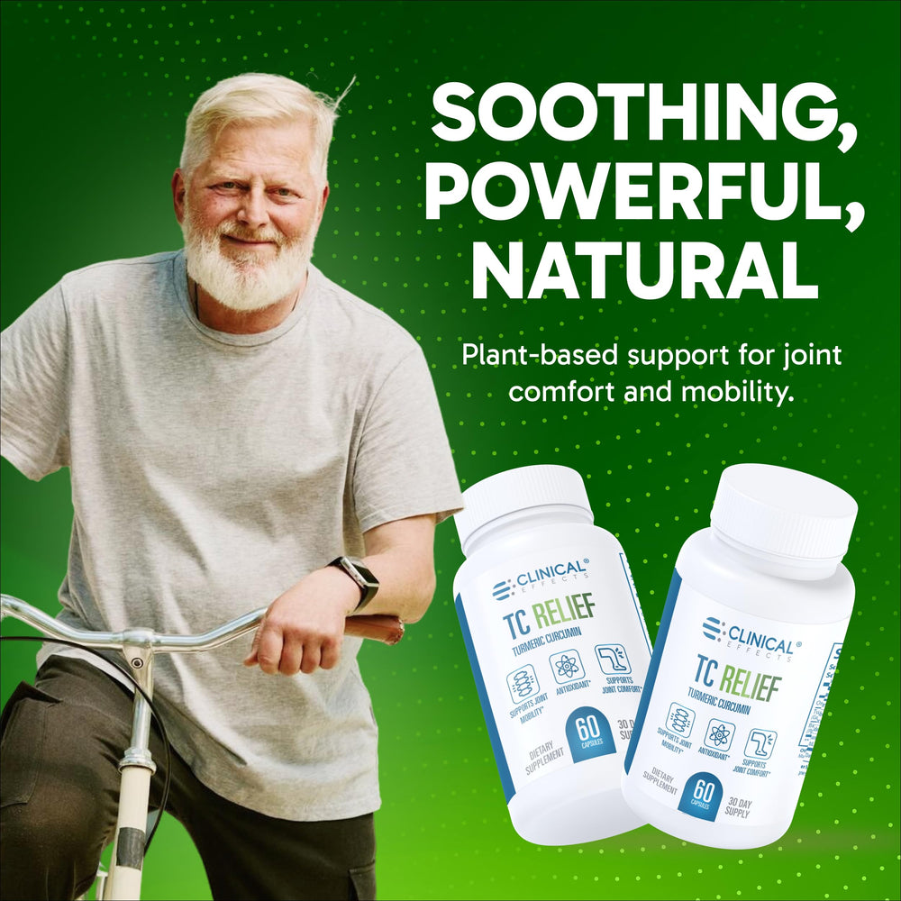 Clinical Effects TC Relief packaging box communicates premium USA-made quality.