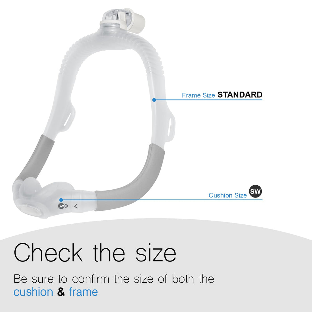 CLNRMA headgear with Small Wide cushion providing secure support all night