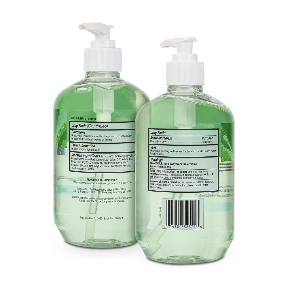 Hands dispensing AloeGel from a pump for easy hygiene.