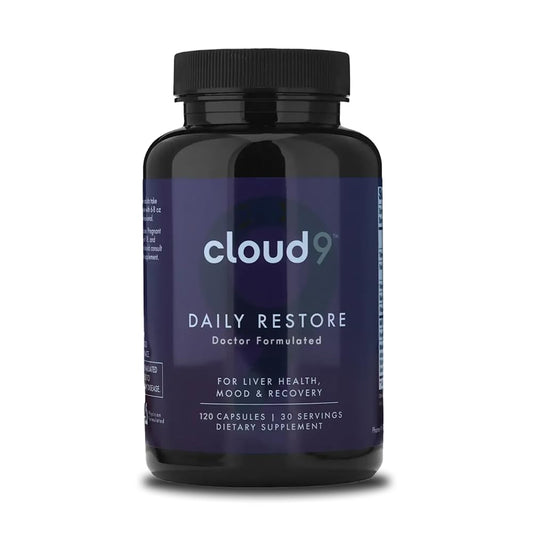 Cloud9 Daily Restore bottle front view for daily liver-support routines