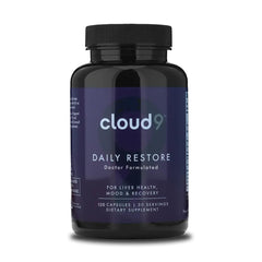 Cloud9 Daily Restore bottle front view for daily liver-support routines