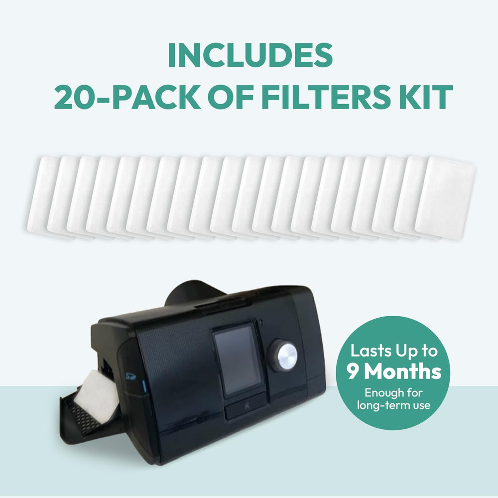 Includes 20 filters for up to nine months of unobstructed airflow.