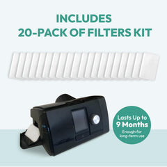 Includes 20 filters for up to nine months of unobstructed airflow.