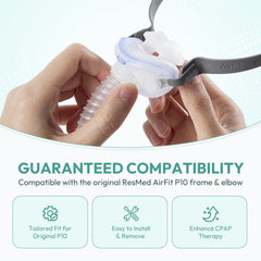 Cloudcruze dual-wall design nasal pillow maintains steady airflow and fit