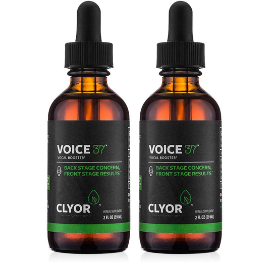 CLYOR Voice37 bottle front view for natural vocal support