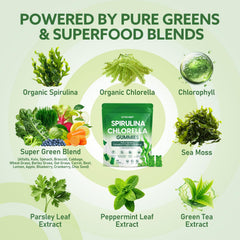 CN CHEF 12 greens blend ingredients panel on label