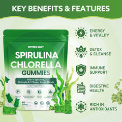 CN CHEF green apple flavored gummies in a clear pack