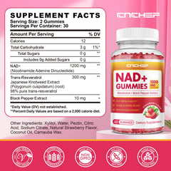 CNCHEF NAD+ gummies packaging multipack demonstrates on-the-go health ease.