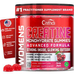 CNFHDI Creatine Gummies bottle with cherry flavor for convenient workouts