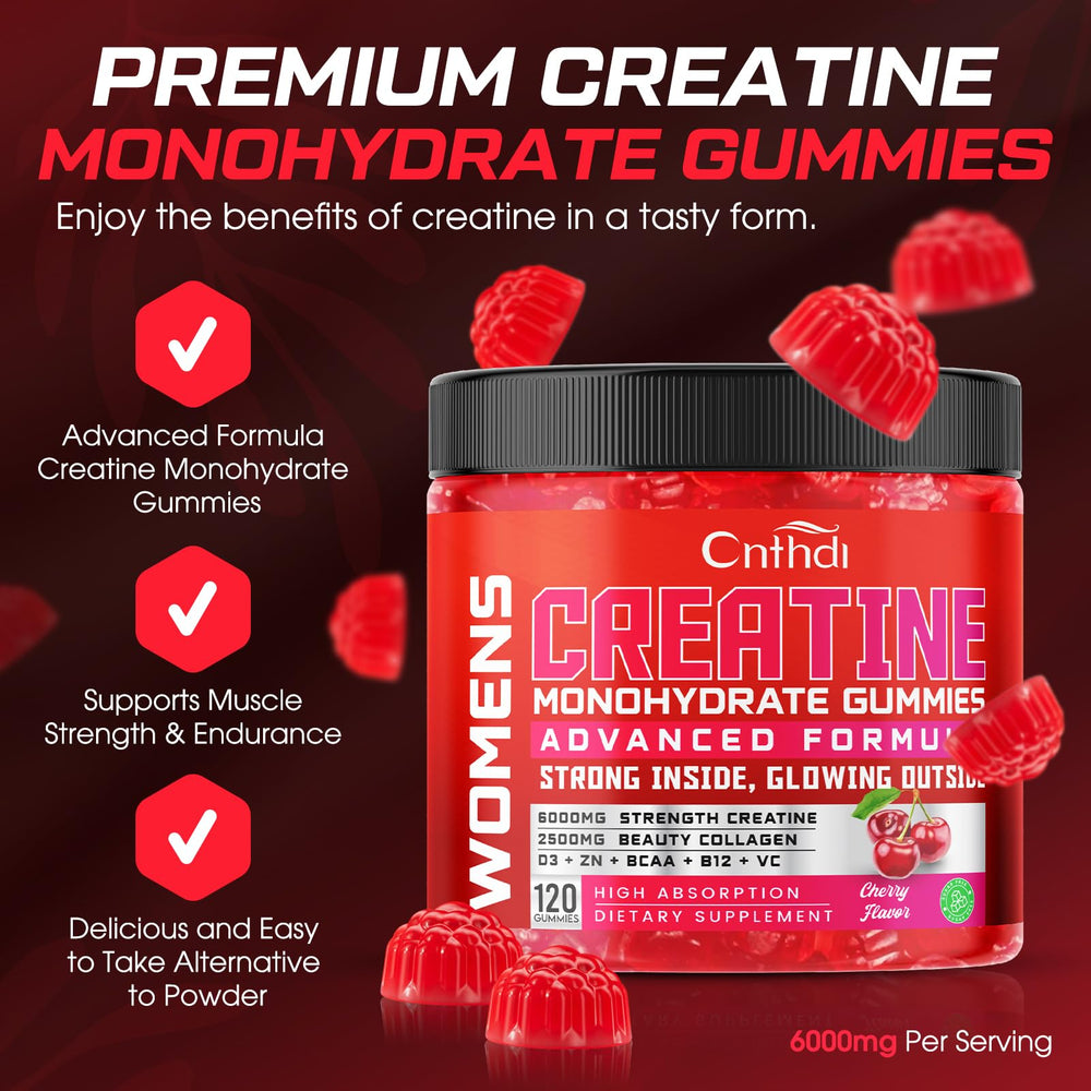 CNFHDI Creatine Gummies package close-up highlighting vegan ingredients