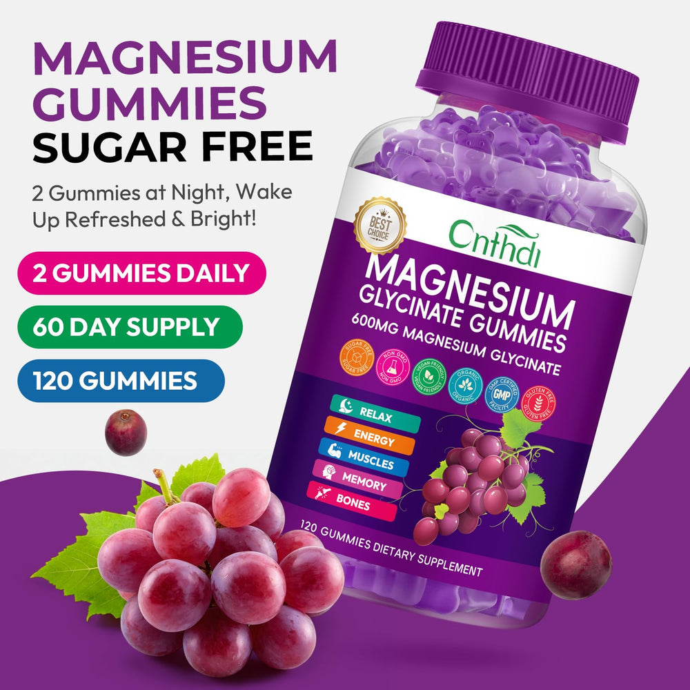 CNFHDI sugar-free grape gummies pour out, offering a tasty daily supplement.