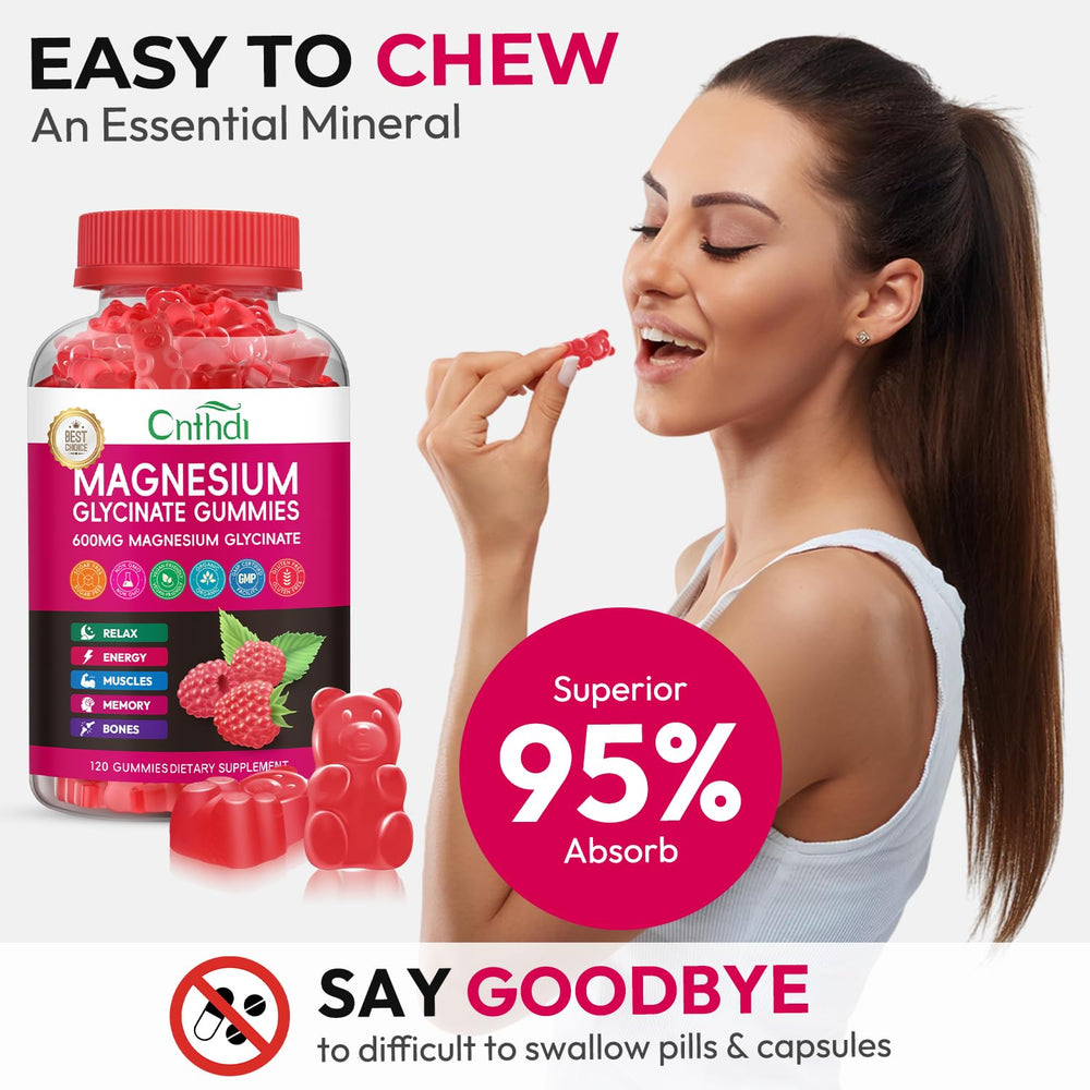 CNFHDI sugar-free gummies panel emphasizes 600mg magnesium