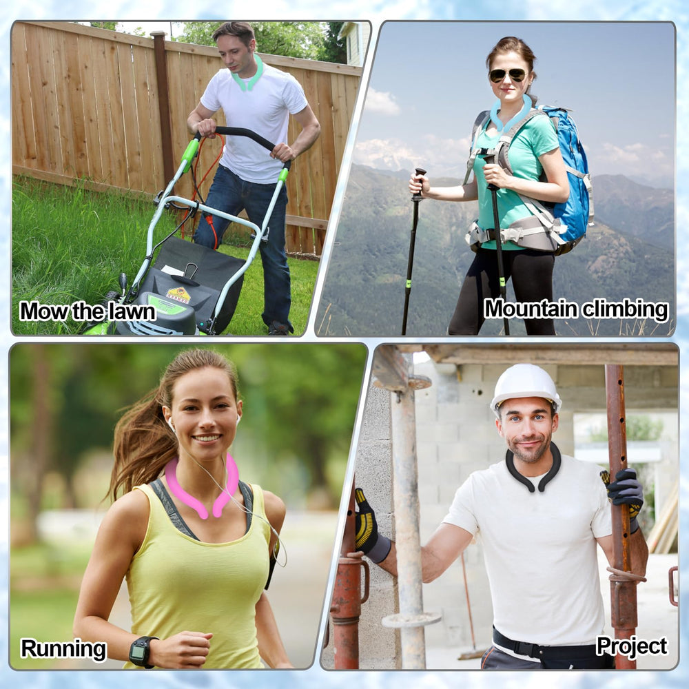 Cobenko portable neck cooling tube fits in a compact bag for on-the-go cooling.