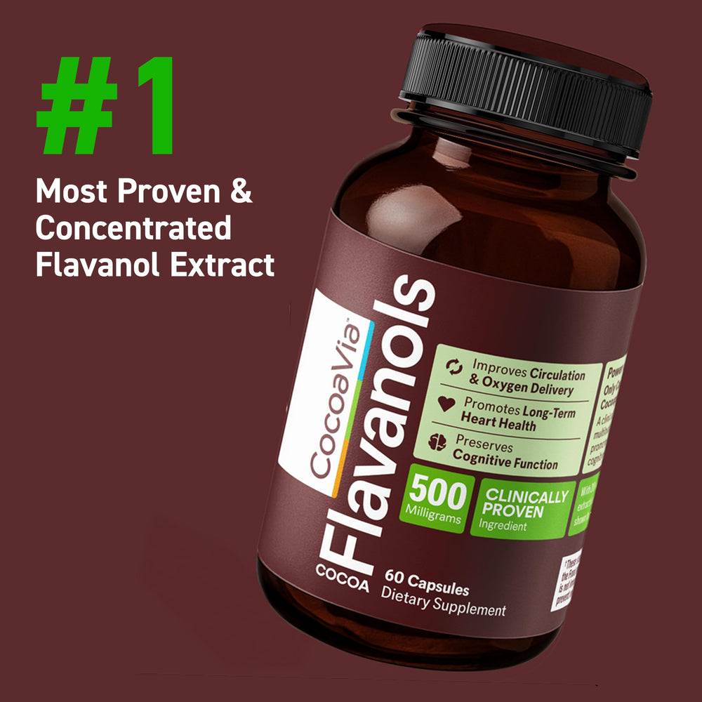CocoaVia cocoa flavanols illustration highlighting vascular support.