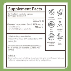 CocoaVia Ultra 750mg vegan gluten-free badge on packaging