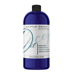 cocojojo Apple Seed Oil bottle 32oz ready for skincare routines