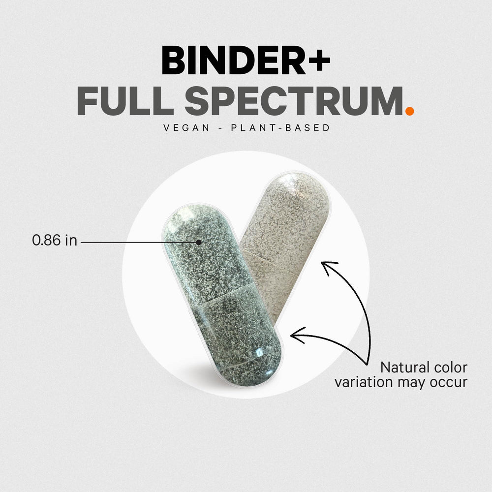 Codeage Binder Organic broccoli sprouts and chlorella illustration of ingredients.
